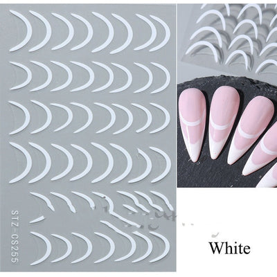 Pegatinas de Uñas Francesas con Líneas Metalizadas Bronce - Image 8