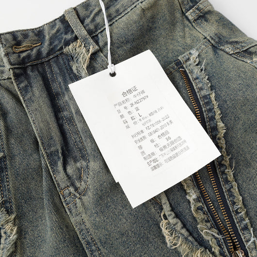 Pantalones Vaqueros Desgastados con Personalidad para Hombre - Image 7