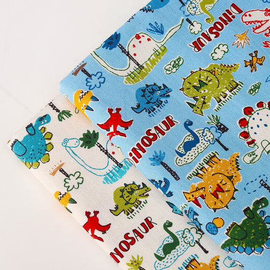 Tela de Lienzo Algodón con Dinosaurios Tiernos para Proyectos DIY - Image 8