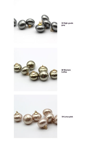 Botón Decorativo Dorado con Perla - Image 14