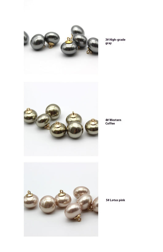 Botón Decorativo Dorado con Perla - Image 14