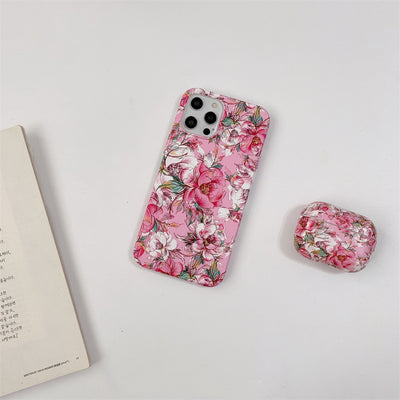Funda Floral Sonriente Compatible con iPhone 11, 12, X, XS, XR, 8 Plus - Diseño Suave para Mujer