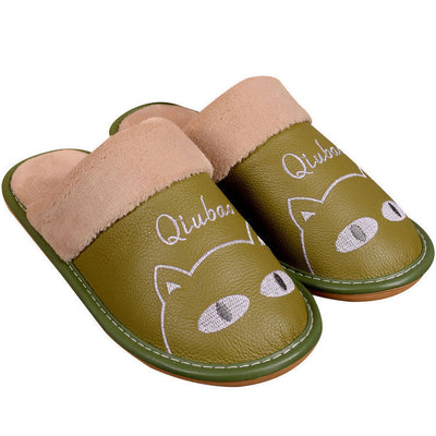 Pantuflas Cálidas para Familia - Diseño Antideslizante Cuero y Lana - Image 9