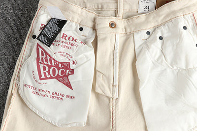 Jeans Vintage Lavado Crudo en Tono Crema - Image 17
