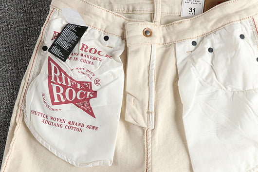 Jeans Vintage Lavado Crudo en Tono Crema - Image 17