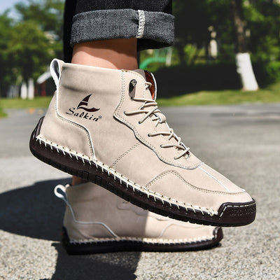 Botas Altas Retro de Cuero - Estilo Casual Urbano - Image 13