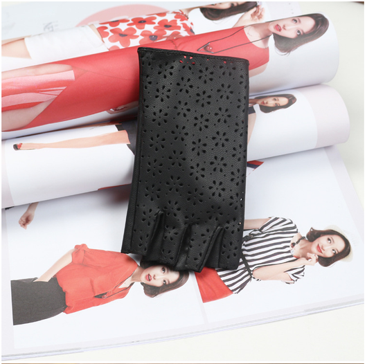 Guantes de Cuero Sintético con Dedos Abiertos para Rendimiento