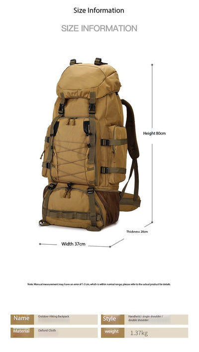 Mochila de Senderismo de Gran Capacidad - Resistente para Camping y Viajes Largos - Image 9