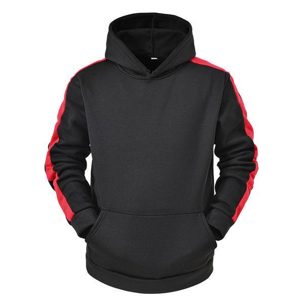 Sudadera Casual con Capucha y Costuras Decorativas para Hombre