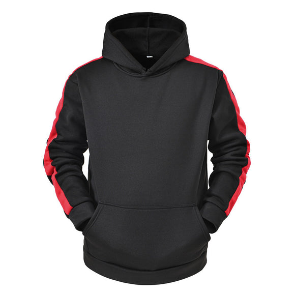 Sudadera Casual con Capucha y Costuras Decorativas para Hombre