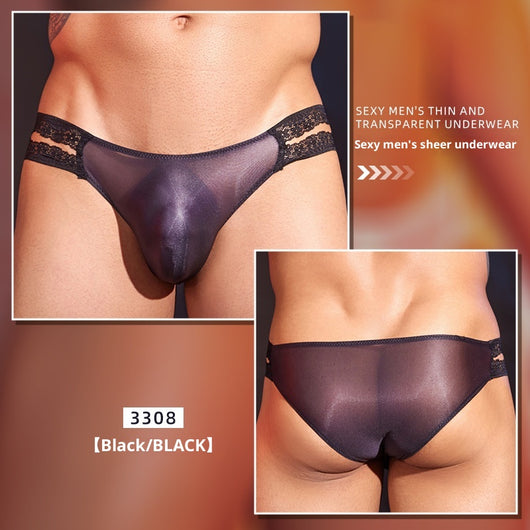 Lencería Sensual Transparente de Encaje Delicado para Hombre - Image 5