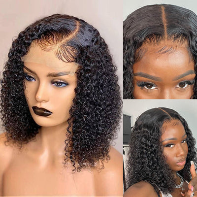 Peluca Frontal de Encaje Transparente Onda Profunda - Cabello Humano Rizado - Image 9