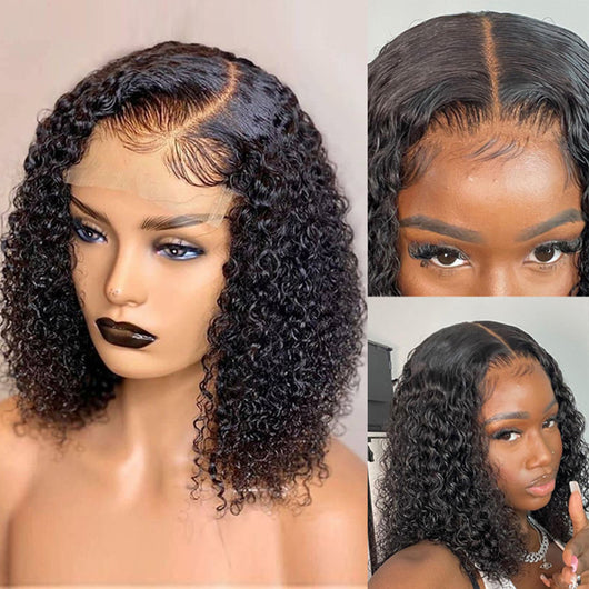 Peluca Frontal de Encaje Transparente Onda Profunda - Cabello Humano Rizado - Image 9