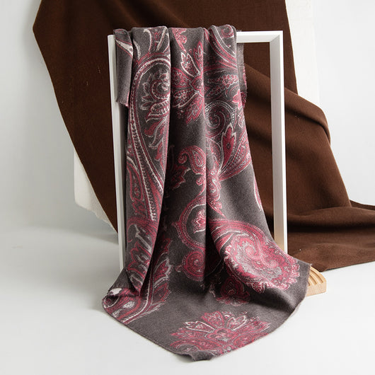 Bufanda Étnica Estampado Paisley en Cashmira Artificial - Image 6