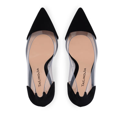 Zapatos de Tacón Alto Puntiagudo con Detalles en PVC - Image 35