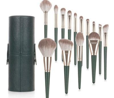 Set de 14 Brochas de Maquillaje Cloud Verde - Súper Suaves - Image 10