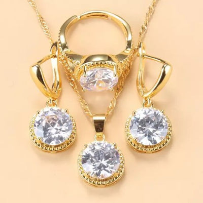 Conjunto de Joyas Elegantes: Aretes, Anillo y Collar - Image 11