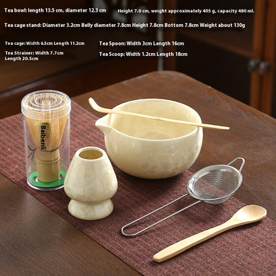 Juego de Té Matcha Kung Fu Estilo Japonés con Acabado Cristalino - Image 7