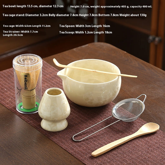 Juego de Té Matcha Kung Fu Estilo Japonés con Acabado Cristalino - Image 7