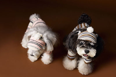 Gorro de Pelota Esponjosa a Rayas para Mascotas - Image 16