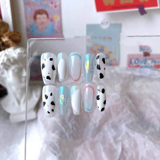 Parches de Uñas Estampado Vaca Verano - Decoración Nail Art