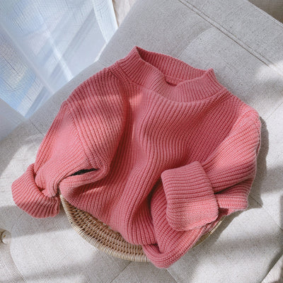 Suéter Infantil de Colores Sólidos - Diseño Holgado y Cómodo para Niños - Image 18