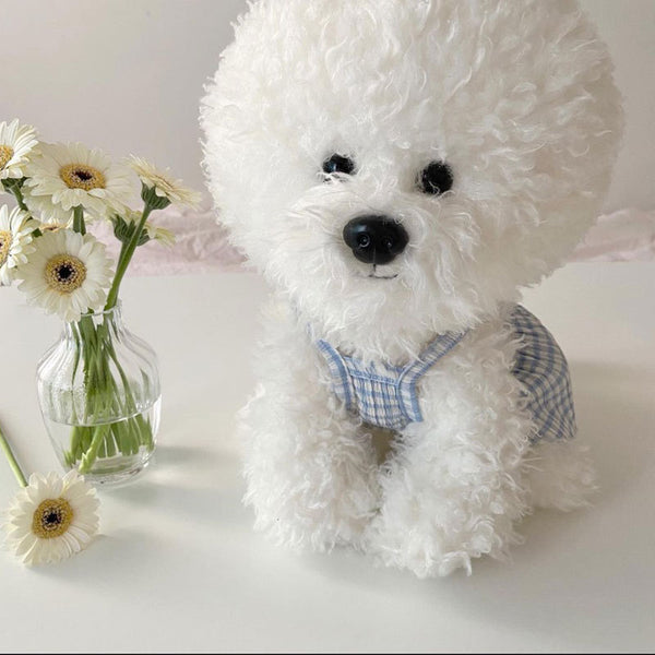 Falda Plisada a Cuadros para Perro Primavera y Verano