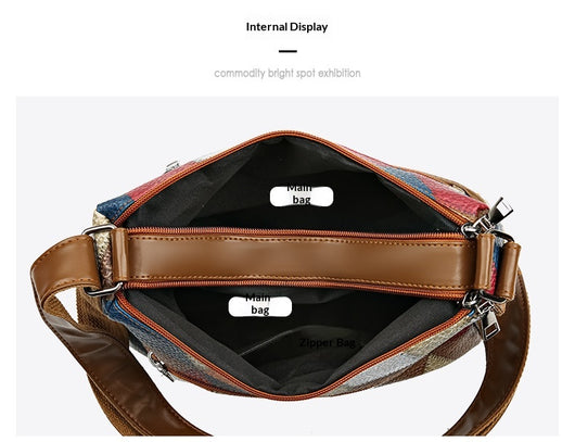 Bolso Bandolera Multicolor con Diseño de Parches Geométricos - Image 34