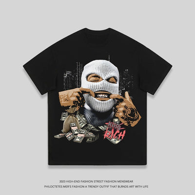 Camiseta Vintage Estampada para Hombre - Diseño Retro Desgastado