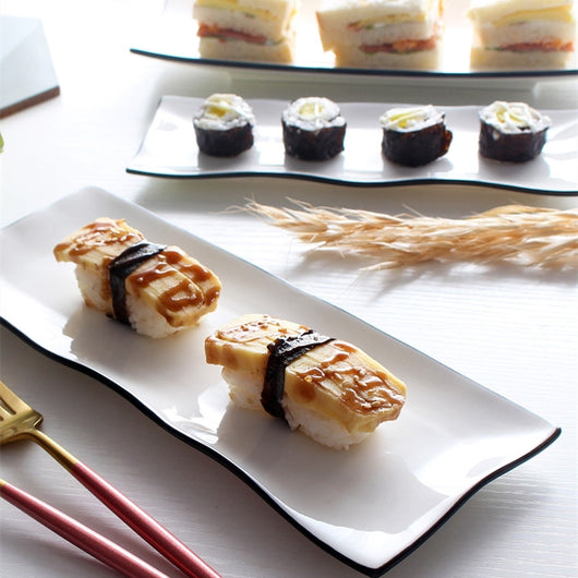 Plato Rectangular de Cerámica Japonesa para Sushi - Image 5