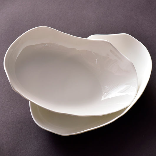 Plato para Ensalada de Porcelana Ultrafina con Diseño Irregular - Image 9