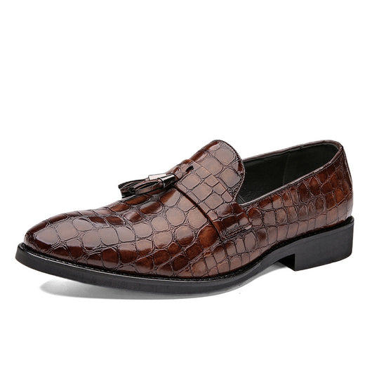 Zapatos de Cuero con Patrón Serpiente y Punta Afilada - Estilo Vintage - Image 11