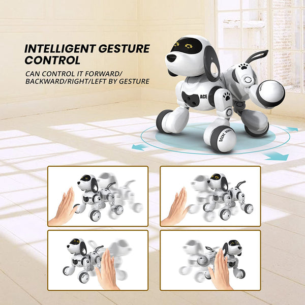 Perro Robot Inteligente con Control Remoto, Caminata Automática y Música