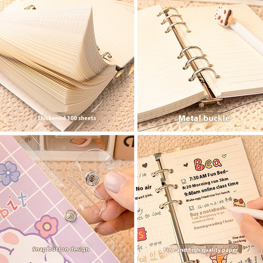 Cuaderno Espiral Suelto Contadora Adorable con Corazones - Diario de Notas - Image 4