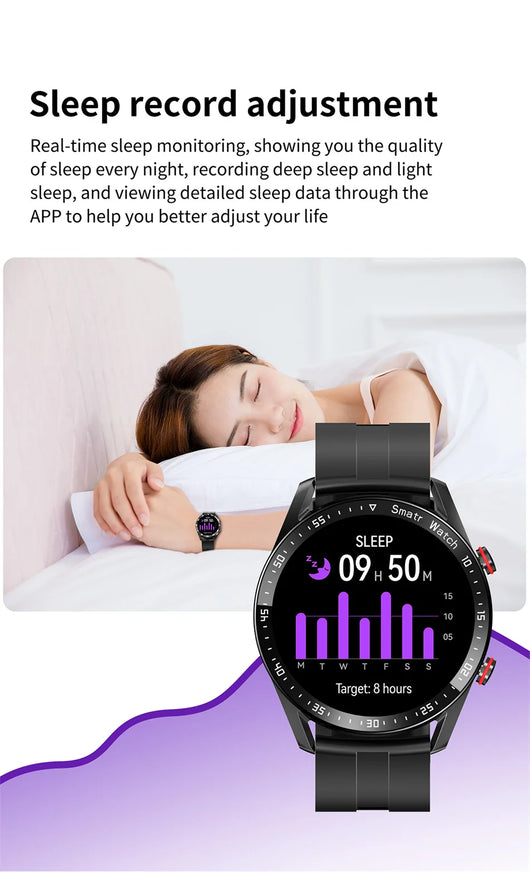 Reloj Inteligente ECG con Llamadas Bluetooth y Correa de Acero Inoxidable - Image 24