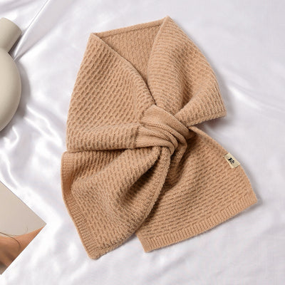 Bufanda Tejida Cruzada Otoño Invierno Estilo Coreano Versátil - Image 7