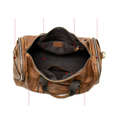 Bolsa de Viaje Ejecutiva Cuero Genuino - Bandolera Hombre Piel Premium - Image 3