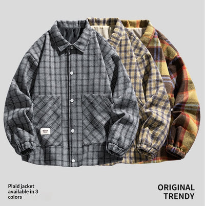 Chaqueta Camisa Tallas Grandes con Estampado Cuadros Bicolor - Image 8