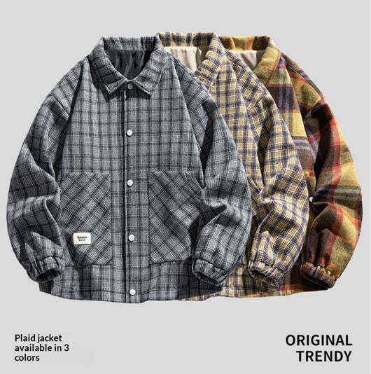 Chaqueta Camisa Tallas Grandes con Estampado Cuadros Bicolor - Image 8