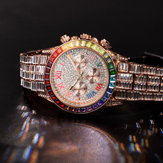 Reloj de Cuarzo Diamante Arcoíris Tres Ojos - Image 2