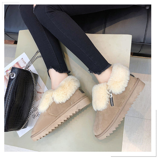 Botas Plataforma Beige con Cremallera y Hebilla Metalizada - Image 12