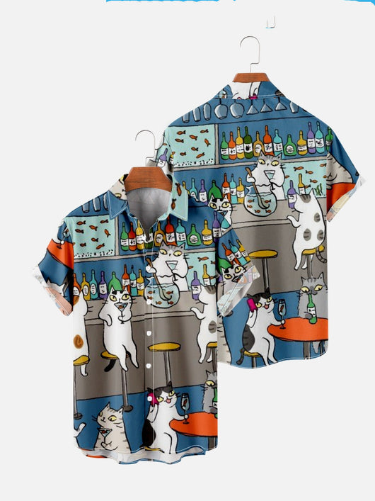 Camisa Suelta Estampado Tropical para Hombre - Manga Corta Verano - Image 5