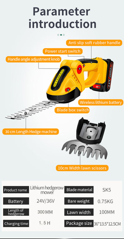 Tijeras Podadoras Eléctricas Recargables Dual - Cortasetos Profesional - Image 11