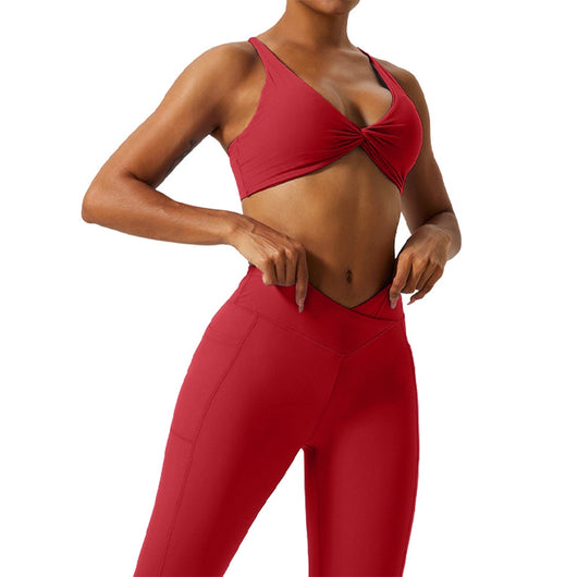 Sujetador Deportivo Mujer Espalda Cruzada Color Sólido - Image 5