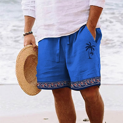 Pantalones Cortos de Playa con Estampado - Shorts Sueltos con Cordón para Hombre - Image 10