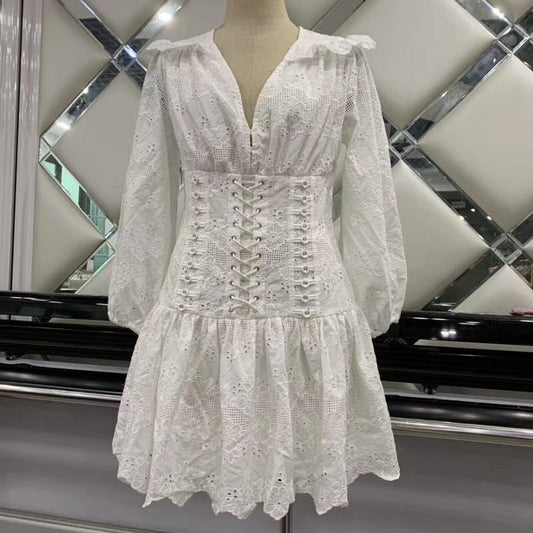 Jumpsuit Elegante Escote V Ajustado con Cinturón