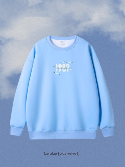 Sudadera con Capucha de Algodón Pesado Bordada - Cuello Redondo Estilo Americano - Image 4