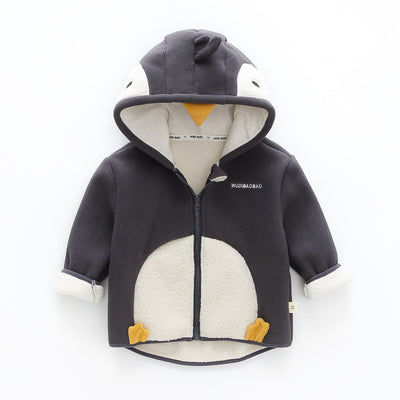 Chaqueta Infantil Cálida con Capucha y Diseño Divertido - Image 4