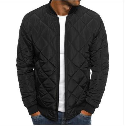 Chaqueta de Algodón para Hombre con Cuello de Pie y Costuras de Diamante - Image 6
