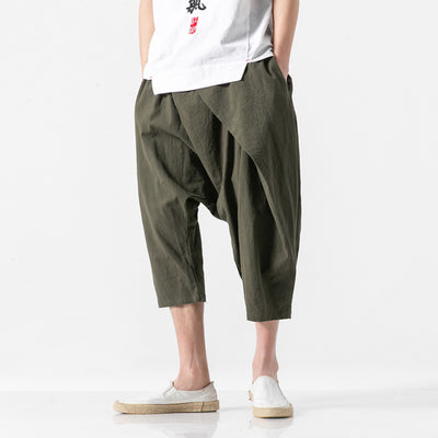 Pantalones Cortos Cargo Holgados para Hombre con Cintura Elástica Bajo la Rodilla - Image 9